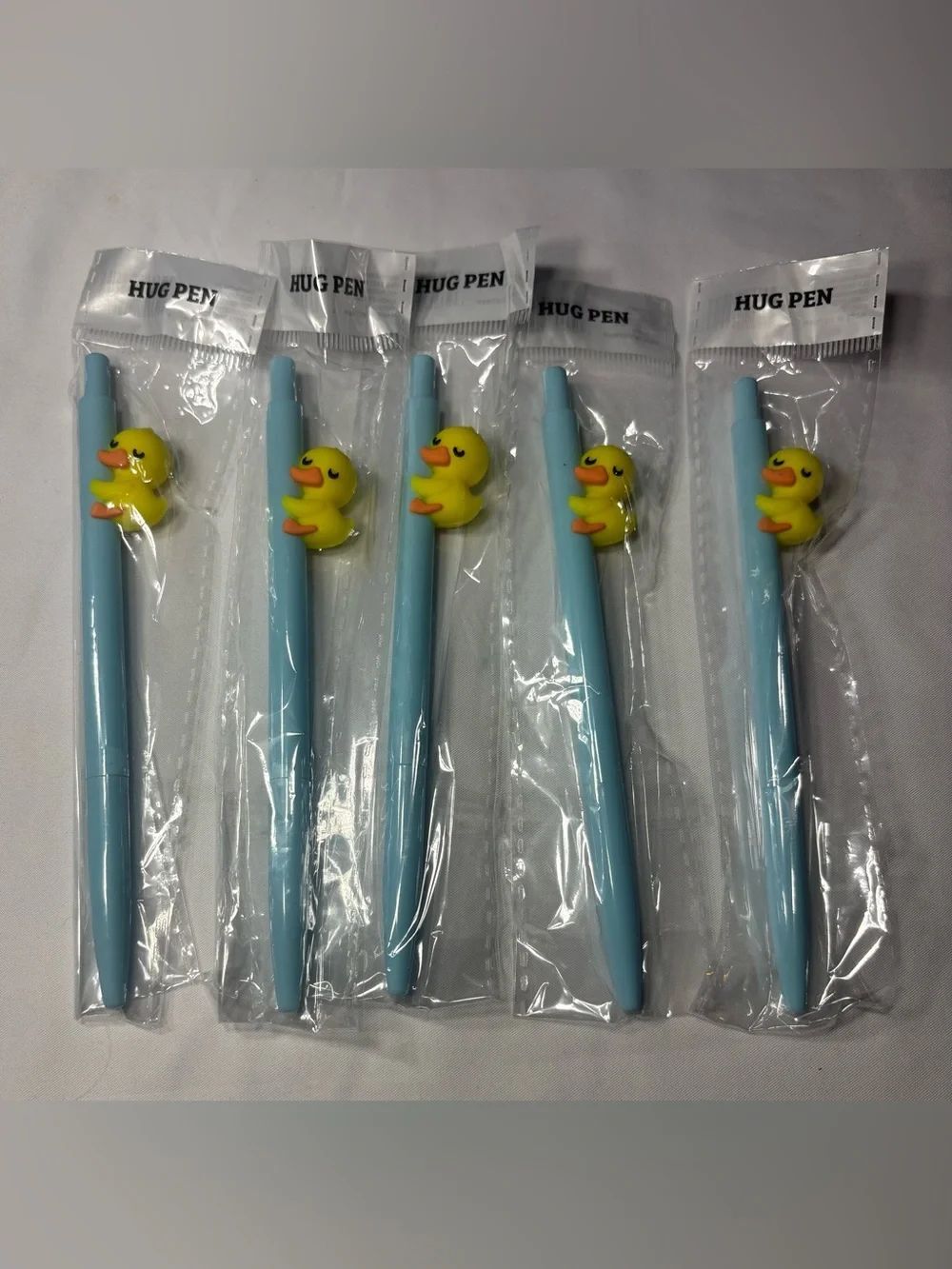 5 New HUG PEN Light Blue Duck Pen